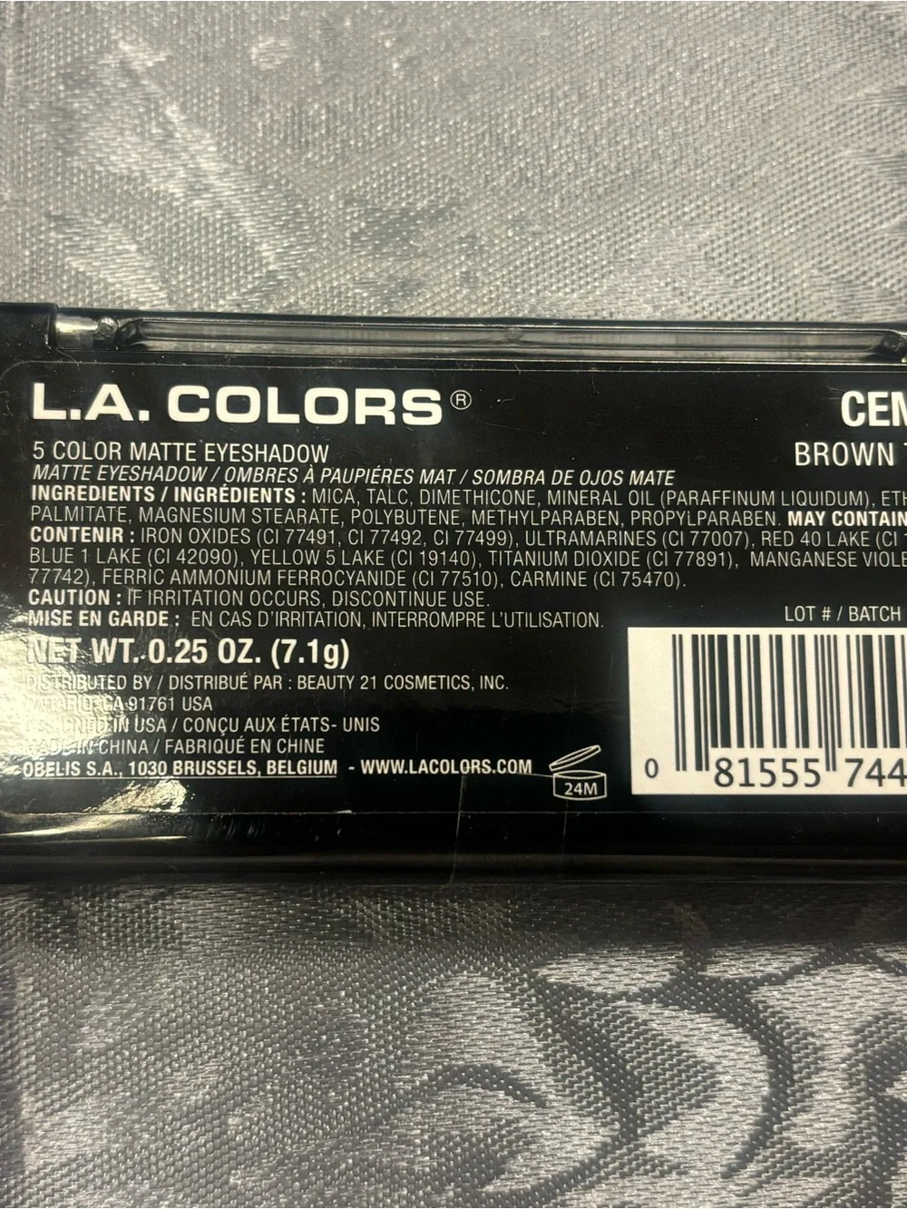 L.A. Colors 5 Matte Neutral Eyeshadow Palette - “Brown Tweed”